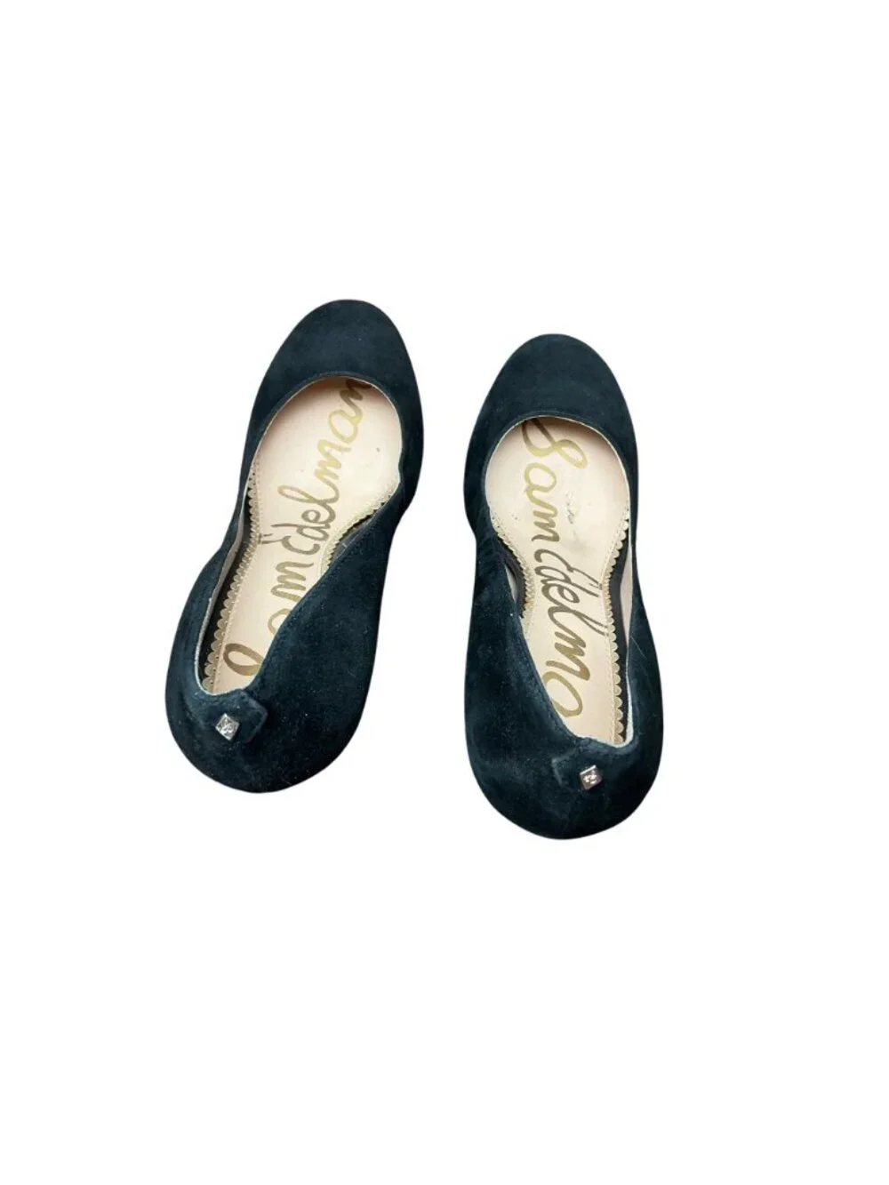 Sam Edelman Black Suede Pumps Round Toe Classic Heels Women’s Size 6M